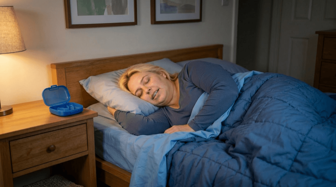 An illustration of a woman sleeping soundly
