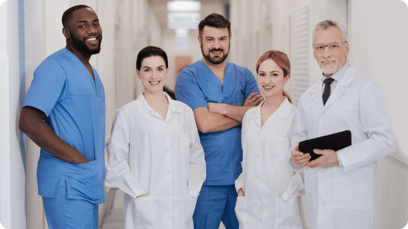 A team of clinicians working together